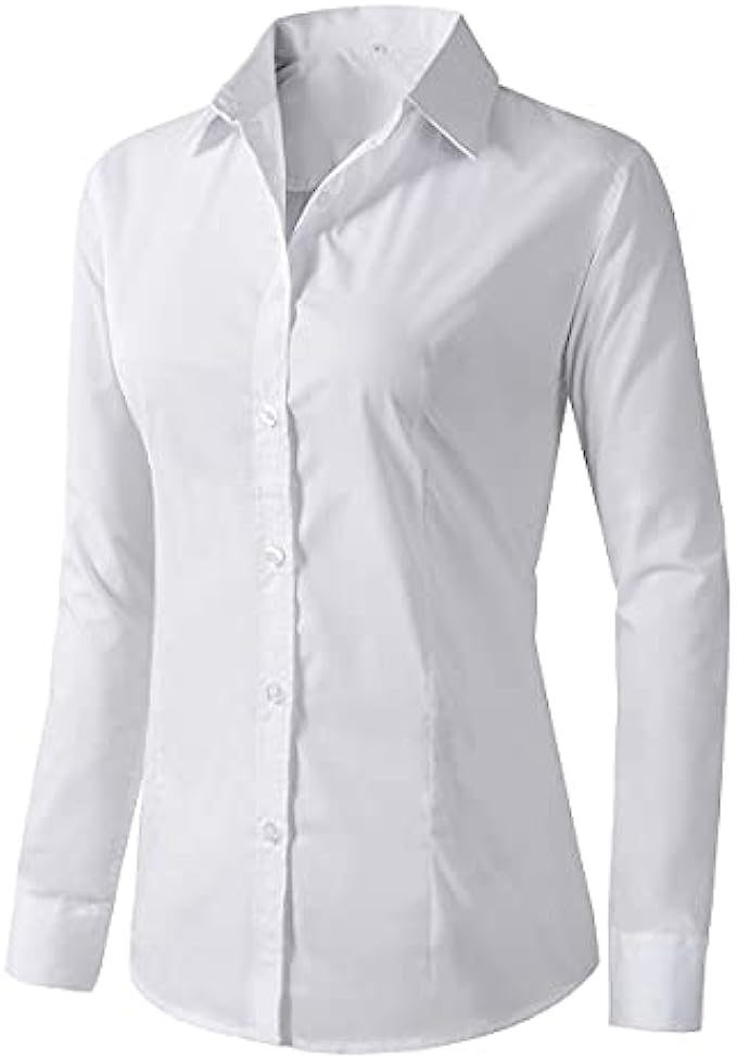 Beninos Women&#039;s Formal Work Wear White Simple Shirt