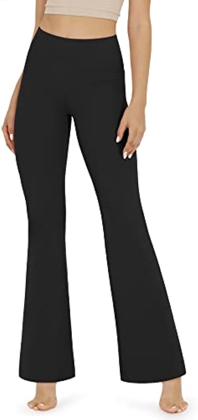 ODODOS Women&#039;s Bootcut Yoga Pants Tummy Control Non See Through Bootleg Gym Workout Pants