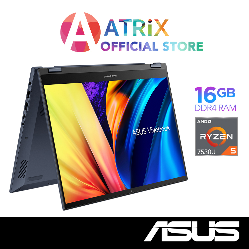 【Express Delivery】ASUS Vivobook S 14 Flip TN3402YA-LZ127W | 14&quot; FHD+ touch | Ryzen5 7530U | 16GB/512GB SSD | Win11 | 2Y
