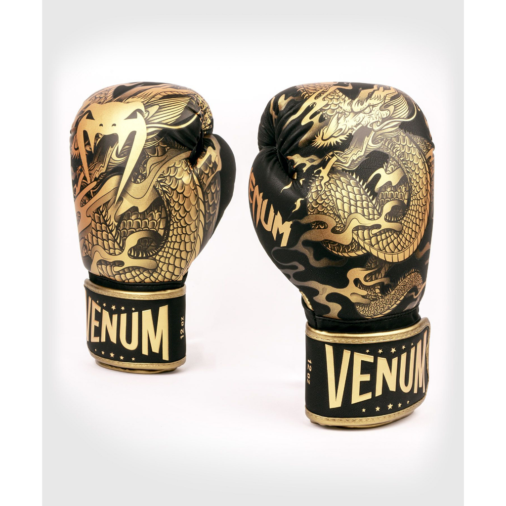 Venum Dragon Flight Muay Thai Boxing Gloves (Black/Bronze)