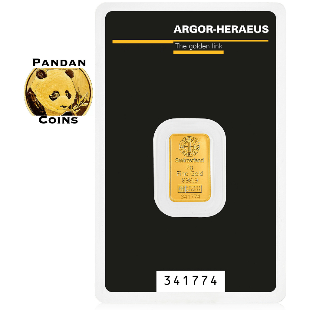 Argor-Heraeus 9999 Gold Bar 2g, 2 gram