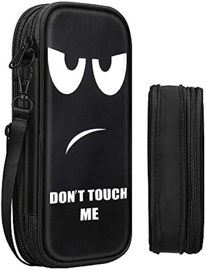 FINPAC Expandable Pencil Case, Large Capacity Pencil Box, Pen Pouch Stationery Storage Organizer for Teen High School Students, Pen Bag Office Supply, Don&#039;t Touch