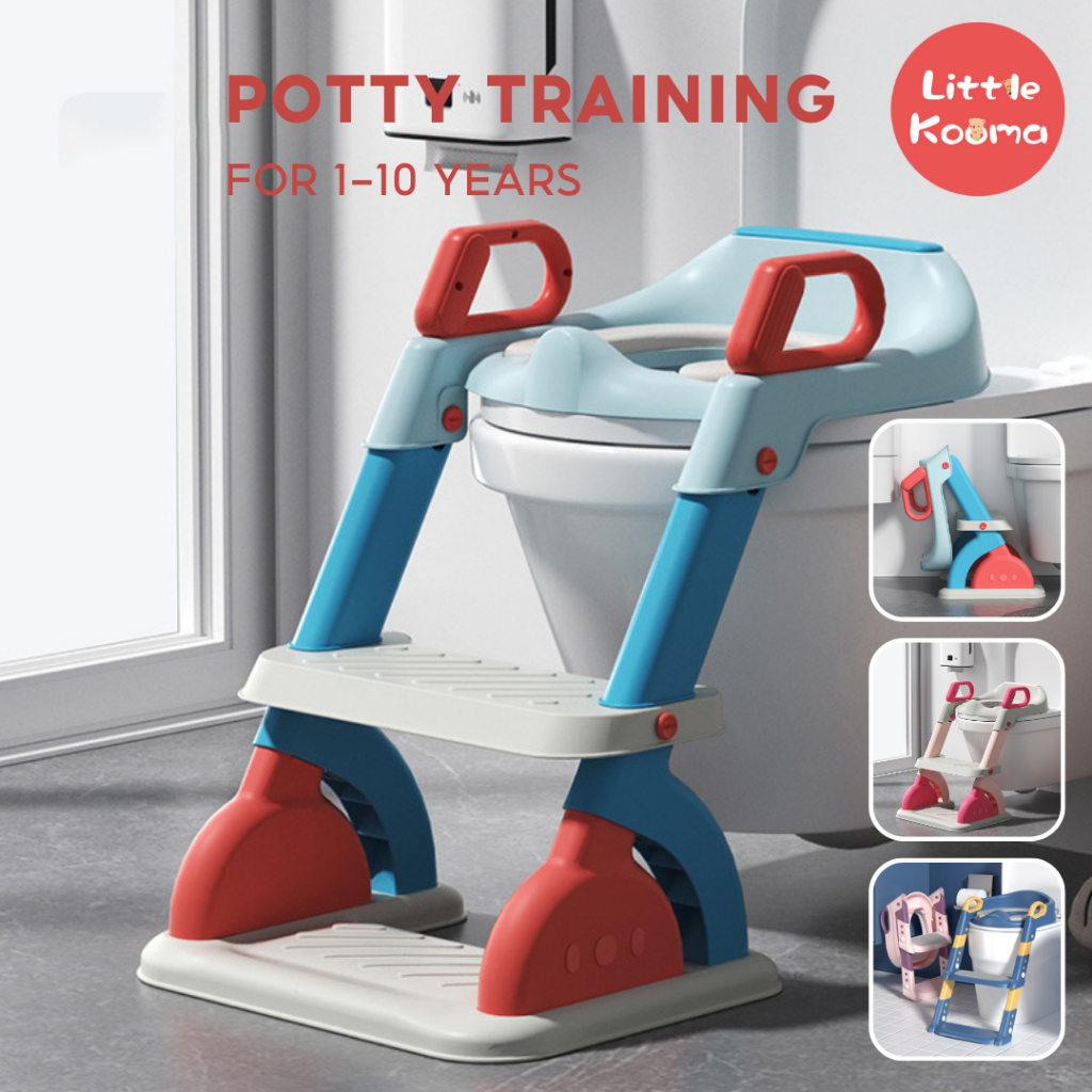 Toddler Potty Training Seat with Potty Ladder And Kid Toilet Seat Cover Alternative with Non-Slip Adjustable Step Stools